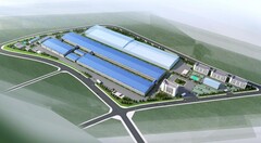 Nova fábrica de baterias de estado sólido de 10 GWh na China (renderização: Judian/SCMP)