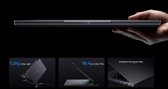 Destaques do design do laptop