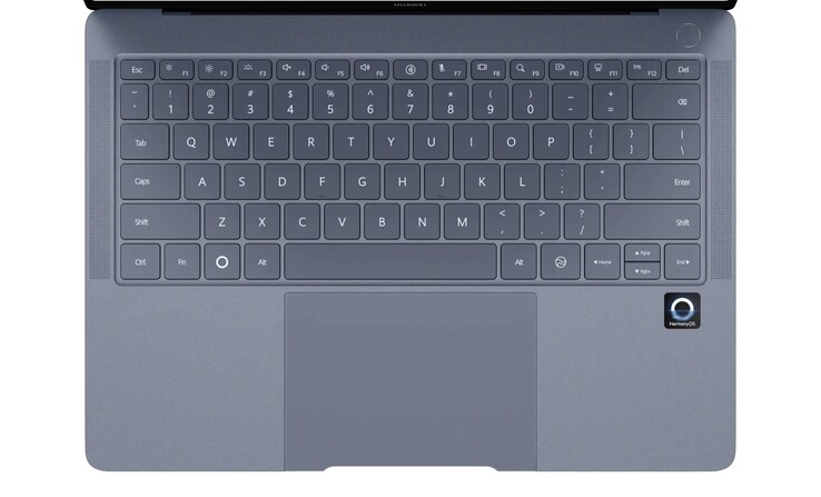 O teclado do MateBook Pro tem um botão dedicado para IA e HarmonyOS (Fonte da imagem: Huawei)