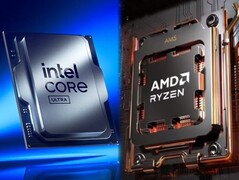 A Intel e a AMD têm novos lançamentos de CPU para 2024 e 2025. (Fonte da imagem: Intel/AMD - editado)