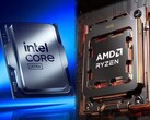 A Intel e a AMD têm novos lançamentos de CPU para 2024 e 2025. (Fonte da imagem: Intel/AMD - editado)