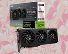 O Asus Prime GeForce RTX 5060 é um modelo com overclock e clock de 2.595 MHz. (Fonte da imagem: Asus, Unsplash, editado)