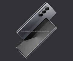 Diz-se que o Samsung Galaxy Z Fold7 tem um corpo muito mais fino. (Fonte da imagem: @OnLeaks / Android Headlines)