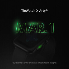 Mobvoi sugeriu um novo smartwatch com tecnologia de medição da saúde do coração. (Fonte de imagem: Mobvoi)