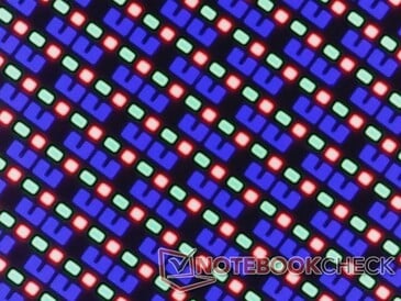 Subpixels RGB nítidos da tela brilhante, sem problemas de granulação