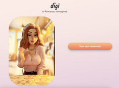 Os artistas da Pixar ajudaram a criar o avatar para o aplicativo AI Girlfriend (Imagem: Digi)