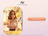 Os artistas da Pixar ajudaram a criar o avatar para o aplicativo AI Girlfriend (Imagem: Digi)