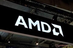 Logotipo da AMD. A empresa atingiu recentemente, pela primeira vez, uma capitalização de mercado de US$ 1 trilhão.