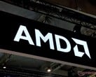 Logotipo da AMD. A empresa atingiu recentemente, pela primeira vez, uma capitalização de mercado de US$ 1 trilhão.