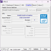 CPU-Z: Gráficos