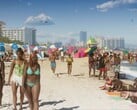 O primeiro trailer de GTA 6 mostra um grande número de NPCs na praia.