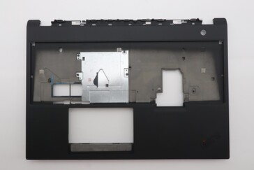 Estrutura de magnésio como parte do apoio para as mãos do ThinkPad P16 Gen 3.