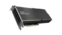 AMD Instinct MI100 - Esquerda. (Fonte da imagem: AMD)