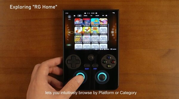 O novo RG Home permite alternar rapidamente entre a área de trabalho do Android e a interface do jogo.