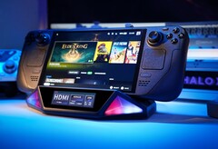 Um dispositivo Steam Deck conectado a um dock (Fonte da imagem: Dockcase)