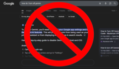 Os resultados do Gemini aparecem a cada clique no botão de pesquisa e desativá-lo é diferente em cada dispositivo, se é que isso é possível (Fonte da imagem: Notebookcheck / Google)