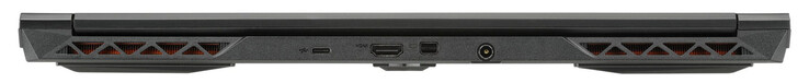 Parte traseira: USB 3.2 Gen 2 (USB-C), HDMI, Mini DisplayPort 1.4, porta de alimentação