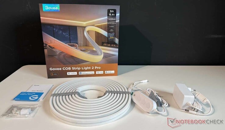O que está incluído com a Fita de Luz COB 2 Pro da Govee