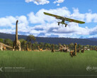 Jurassic World no Flight Simulator 2024 da Microsoft (Fonte da imagem: Microsoft)