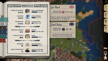 Na imagem: uma captura de tela do jogo “Ozymandias: Bronze Age Empire Sim”.