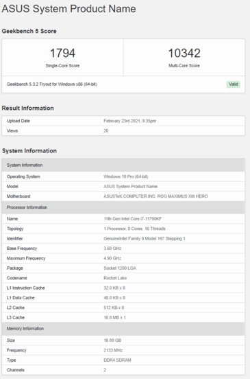 (Fonte de imagem: Geekbench)