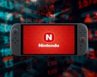 Nintendo Switch 2 visto na frente de um relógio de ações