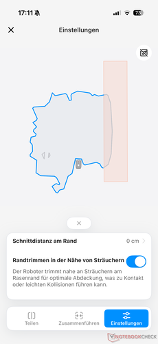 Áreas de borda personalizáveis no mapa