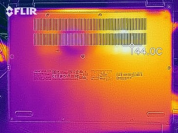 Teste de estresse térmico residual Acer Spin 3 SP313 i5-1135G7 - lado inferior
