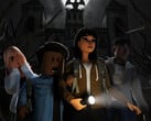 Imagem promocional de um filme de terror via Roblox
