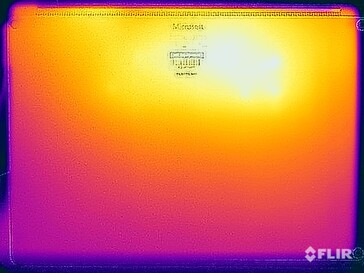 Teste de estresse da temperatura da superfície (parte inferior)