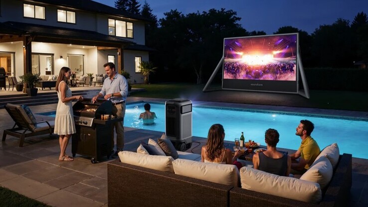 O soundcore Nebula X1 Pro Mobile Theater (Fonte da imagem: Anker)