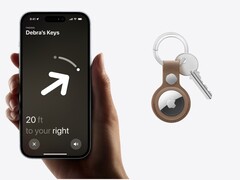 O novo chip UWB do Apple AirTag 2 melhorará o alcance ao usar a localização precisa. (Fonte da imagem: Apple - editado)