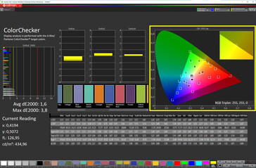 Cores (modo: natural, temperatura de cor: ajustada; espaço de cor alvo: sRGB)