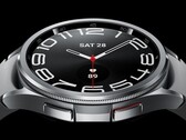O Galaxy Watch6 Classic (na foto) tem uma moldura giratória e uma bateria de 425 mAh. (Fonte da imagem: Samsung)