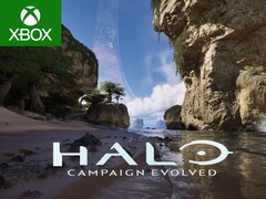 O banner de Halo: Campaign Evolved é mostrado (captura de tela, Halo YouTube com edições)