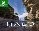 O banner de Halo: Campaign Evolved é mostrado (captura de tela, Halo YouTube com edições)
