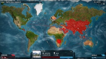 Na imagem: uma captura de tela do jogo “Plague Inc: Evolved”.