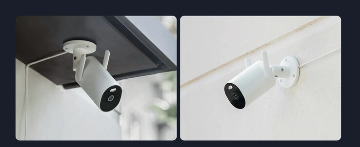 A câmera externa AW300 da Xiaomi pode ser montada na parede ou no teto. (Fonte da imagem: Xiaomi)