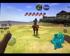 The Legend of Zelda: Ocarina of Time rodando nativamente em um iPad. 
