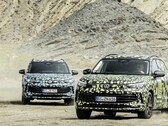 Protótipos do novo Tiguan em camuflagem digital. (Fonte: Volkswagen)