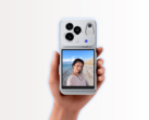 O Vivo X500 com o acessório Snap Screen e uma capa magnética.