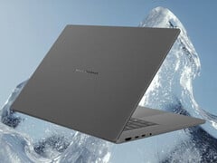 O novo Zenbook A16 vem em um acabamento cinza Islândia.