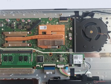 Asus VivoBook 17: O ventilador do case não forma uma unidade com o sistema de resfriamento