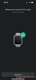 configuração do smartwatch Amazfit GTS 4 Mini