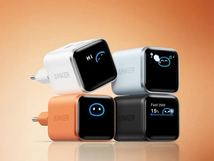 O carregador Anker Nano Charger (45 W, Smart Display) (versão da UE)