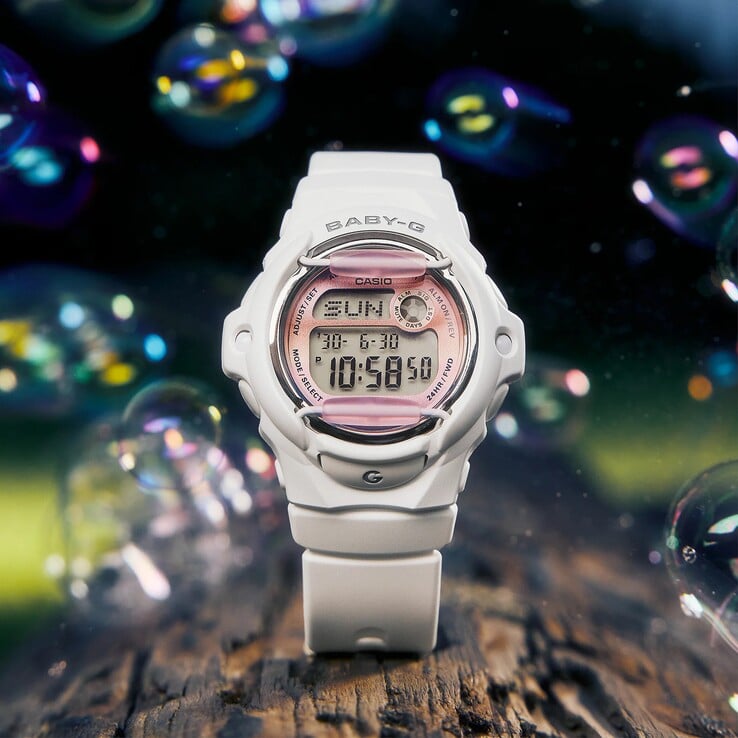 O Casio BG-169GD-7 possui resistência à água de 200 m (20 bar)