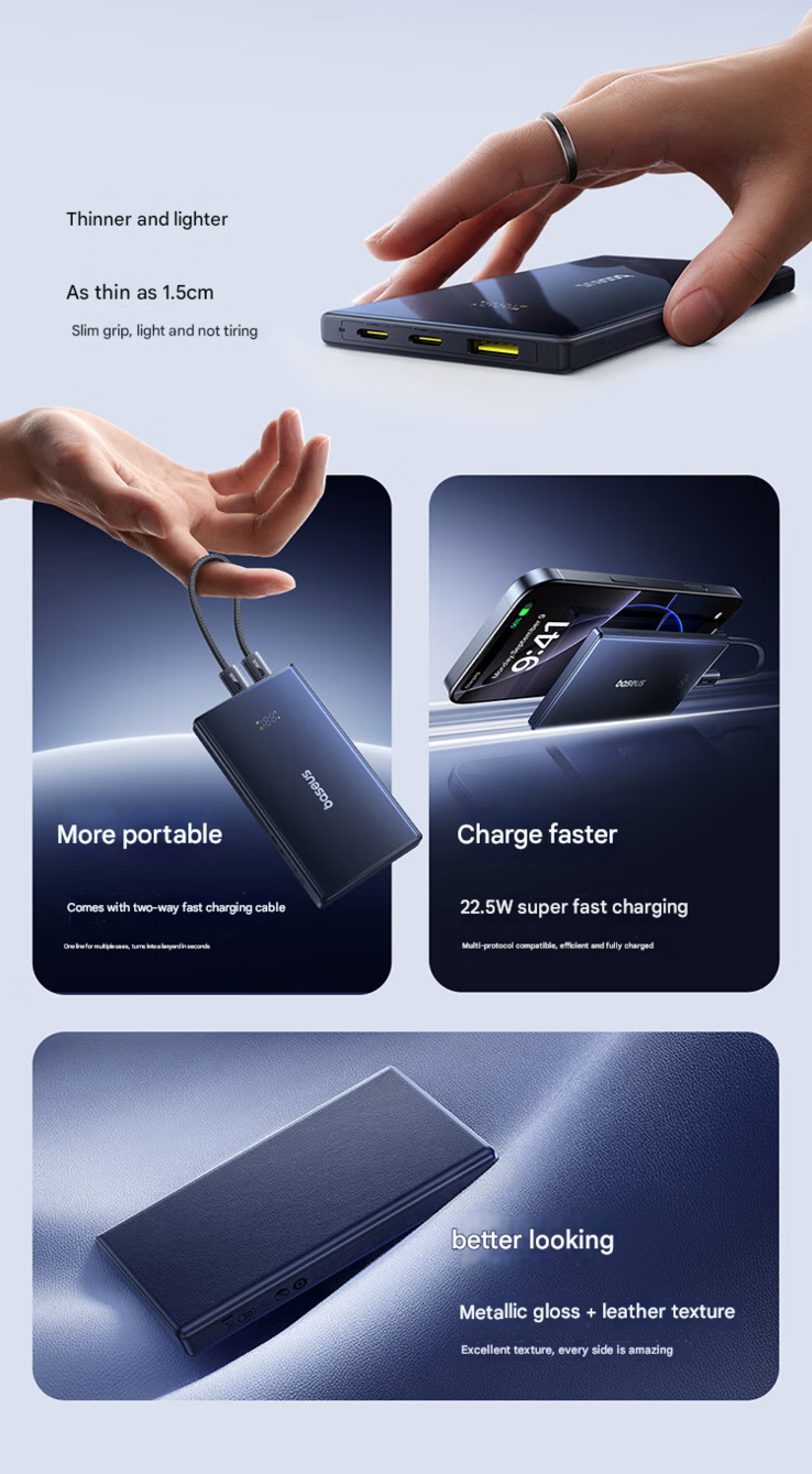 Principais destaques do banco de potência (Fonte da imagem: Baseus - tradução automática)