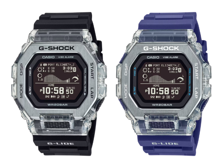 Da esquerda para a direita: os relógios Casio GBX100S-1 e GBX100S-2. (Fonte da imagem: Casio)