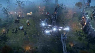 Um cerco a um castelo no HoMM III R também mantém o sistema de combate clássico.