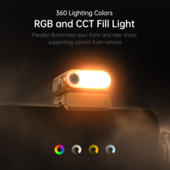 O gimbal para smartphone Hohem iSteady M7 AI tem uma luz de preenchimento CCT/RGB destacável (Fonte da imagem: Hohem)
